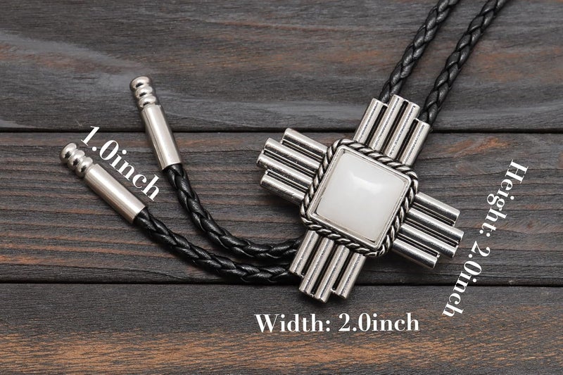 Wentur Stone Bolo Ties for Men Western - Vintage Cowboy Bolo Tie for Women Western Costume Accessories - Image 3